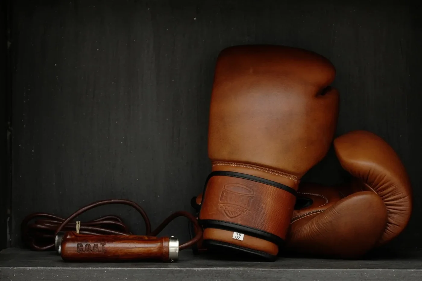 G.O.A.T leather boxing gloves